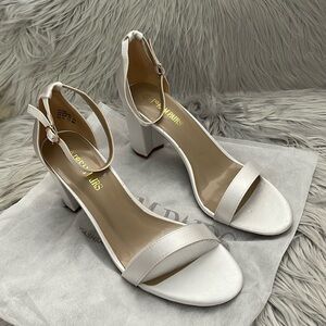 Dream Paris White Chunky‎ Heeled Sandals